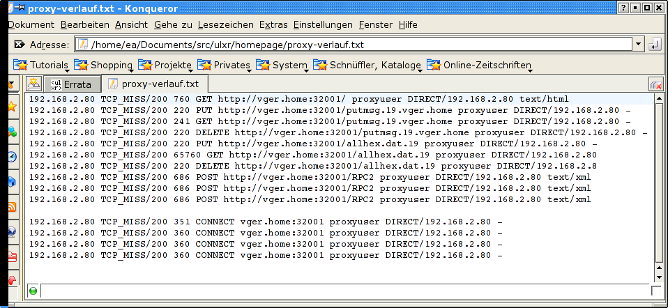 http transaction log